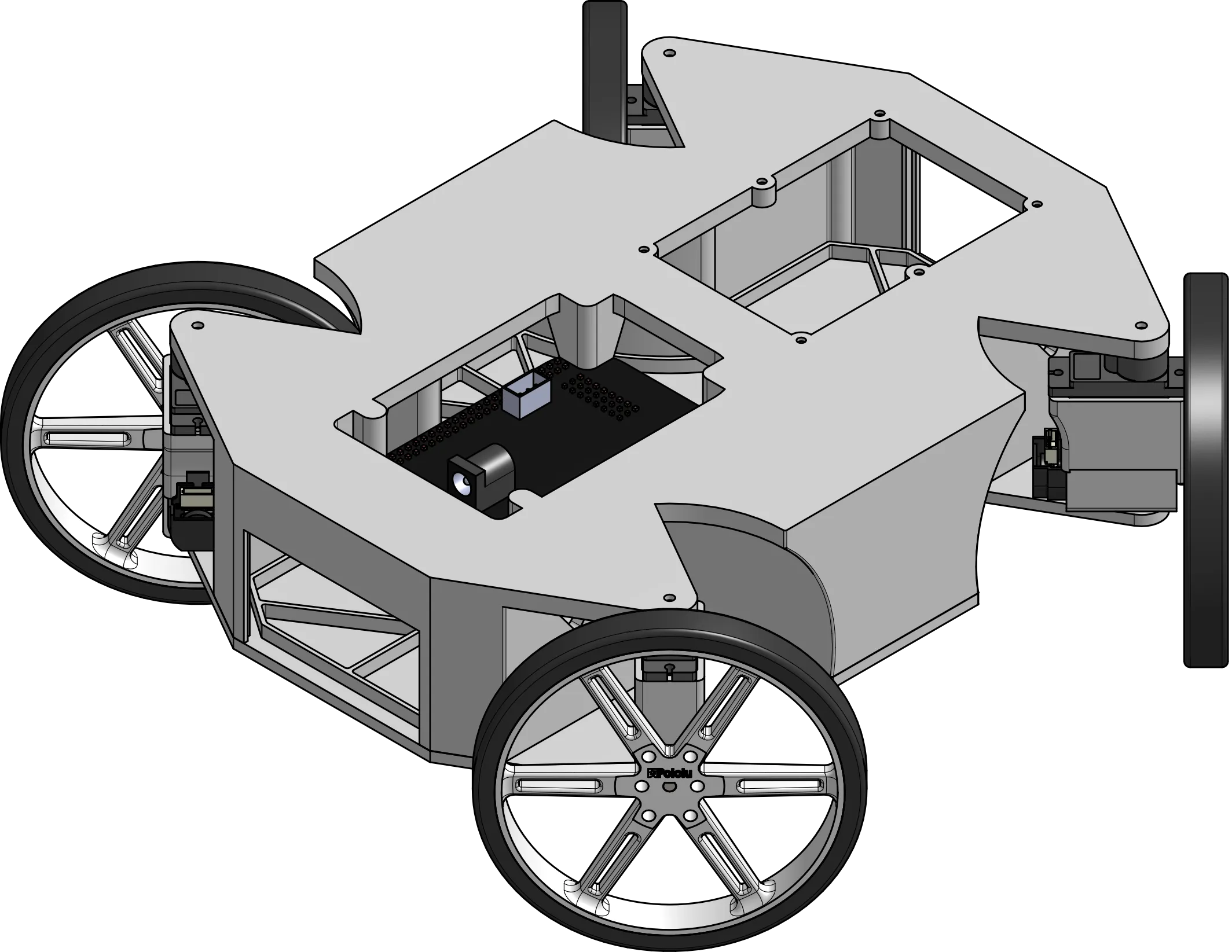 All-wheel-steer, all-wheel-drive robot platform demo